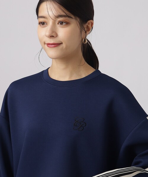 Cutie Blonde（キューティーブロンド）の「◆なめらかタッチ ライン入りデザインダンボールトップス（Tシャツ/カットソー・レディース・ブルー系その他/ホワイト系/ブラック・03/04/02）」の16枚目の写真
