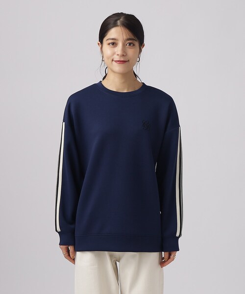 Cutie Blonde（キューティーブロンド）の「◆なめらかタッチ ライン入りデザインダンボールトップス（Tシャツ/カットソー・レディース・ブルー系その他/ホワイト系/ブラック・03/04/02）」の19枚目の写真