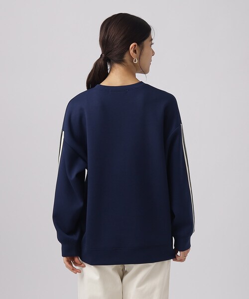 Cutie Blonde（キューティーブロンド）の「◆なめらかタッチ ライン入りデザインダンボールトップス（Tシャツ/カットソー・レディース・ブルー系その他/ホワイト系/ブラック・03/04/02）」の21枚目の写真