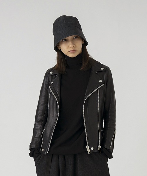 SUBLIME（サブライム）の「【SUBLIME / サブライム】フェイクレザー セーラーハット キャンプ アウトドア ユニセックス 大人カジュアル（ハット・レディース・キャメル/カーキ/グレー・FREE）」の8枚目の写真