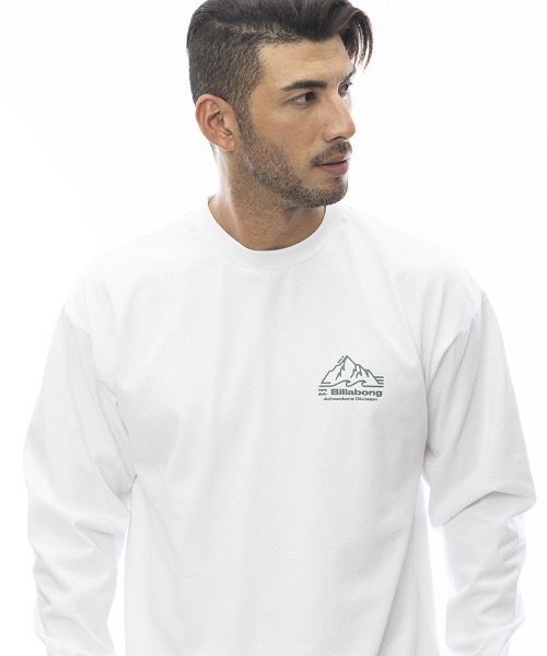 BILLABONG（ビラボン）の「BILLABONG メンズ 【A/Div.】 ADIV LS ロンT 【2024年春夏モデル】/ビラボンマウンテンモチーフバックプリントリラックスフィットロングスリーブカットソー（Tシャツ/カットソー・メンズ・ホワイト/オフホワイト/グリーン系その他・LARGE/X-LARGE/MEDIUM）」の4枚目の写真