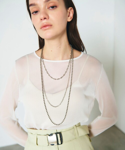 GRACE CONTINENTAL（グレースコンチネンタル）の「アンカーチェーンネックレス（ネックレス・レディース・シルバー/ゴールド・FREE）」の3枚目の写真