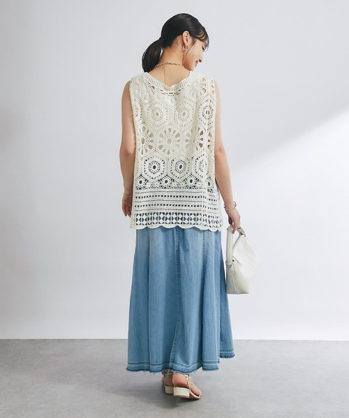 un dix cors(アンディコール)の「ストレッチデニムスカート(デニムスカート・レディース・ネイビー/ブルー/ブラック・FREE)」の18枚目の写真