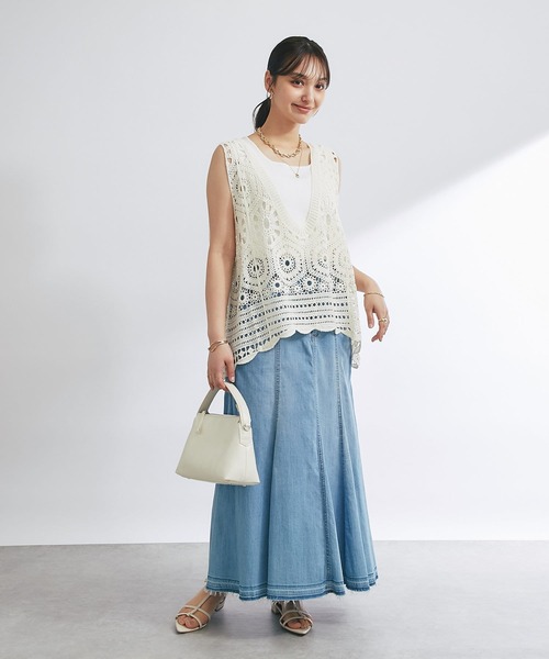 un dix cors(アンディコール)の「ストレッチデニムスカート(デニムスカート・レディース・ネイビー/ブルー/ブラック・FREE)」の19枚目の写真