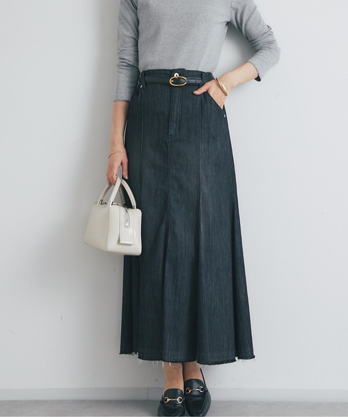 un dix cors(アンディコール)の「ストレッチデニムスカート(デニムスカート・レディース・ネイビー/ブルー/ブラック・FREE)」の21枚目の写真