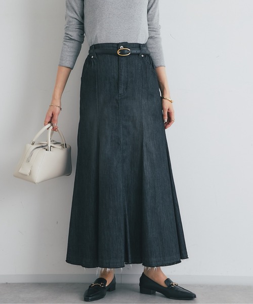 un dix cors(アンディコール)の「ストレッチデニムスカート(デニムスカート・レディース・ネイビー/ブルー/ブラック・FREE)」の22枚目の写真