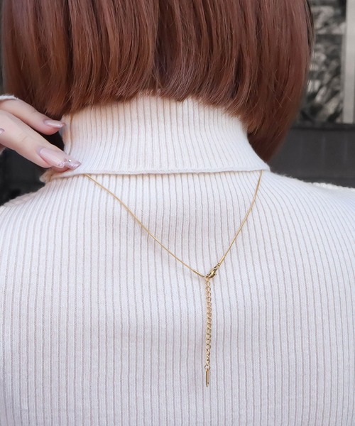 blackdia ocean(ブラックダイヤオーシャン)の「blackdia ocean 金属アレルギー対応 スライダーボウタイネックレス(ネックレス・レディース・シルバー/ゴールド/ピンクゴールド/シルバー系その他/ゴールド系その他/ピンク系その他・FREE/68cm)」の7枚目の写真