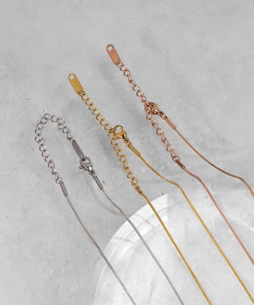 blackdia ocean(ブラックダイヤオーシャン)の「blackdia ocean 金属アレルギー対応 スライダーボウタイネックレス(ネックレス・レディース・シルバー/ゴールド/ピンクゴールド/シルバー系その他/ゴールド系その他/ピンク系その他・FREE/68cm)」の11枚目の写真