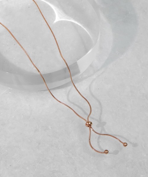 blackdia ocean(ブラックダイヤオーシャン)の「blackdia ocean 金属アレルギー対応 スライダーボウタイネックレス(ネックレス・レディース・シルバー/ゴールド/ピンクゴールド/シルバー系その他/ゴールド系その他/ピンク系その他・FREE/68cm)」の10枚目の写真