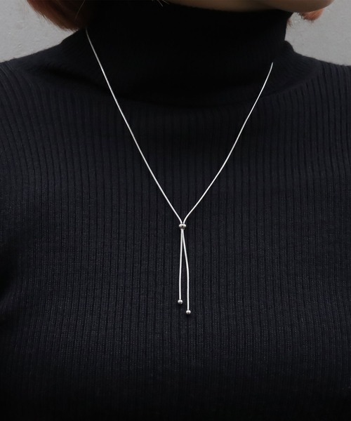 blackdia ocean(ブラックダイヤオーシャン)の「blackdia ocean 金属アレルギー対応 スライダーボウタイネックレス(ネックレス・レディース・シルバー/ゴールド/ピンクゴールド/シルバー系その他/ゴールド系その他/ピンク系その他・FREE/68cm)」の12枚目の写真