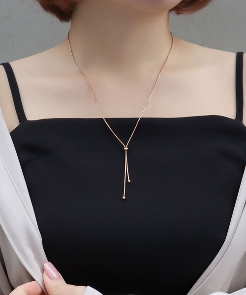 blackdia ocean(ブラックダイヤオーシャン)の「blackdia ocean 金属アレルギー対応 スライダーボウタイネックレス(ネックレス・レディース・シルバー/ゴールド/ピンクゴールド/シルバー系その他/ゴールド系その他/ピンク系その他・FREE/68cm)」の15枚目の写真