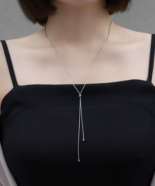 blackdia ocean(ブラックダイヤオーシャン)の「blackdia ocean 金属アレルギー対応 スライダーボウタイネックレス(ネックレス・レディース・シルバー/ゴールド/ピンクゴールド/シルバー系その他/ゴールド系その他/ピンク系その他・FREE/68cm)」の19枚目の写真