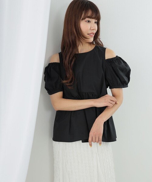 Ray BEAMS（レイビームス）の「Ray BEAMS / ショルダー オープン ブラウス（シャツ/ブラウス・レディース・ブラック/ホワイト/ロイヤルブルー・ONE SIZE）」の15枚目の写真