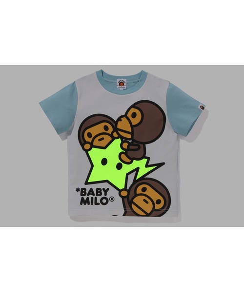 A BATHING APE(アベイシングエイプ)の「BABYILO STA GLOW IN THE DARK PANEL PRINT TEE(Tシャツ/カットソー・キッズ・イエロー/サックスブルー・130/110/120/90/140)」の5枚目の写真