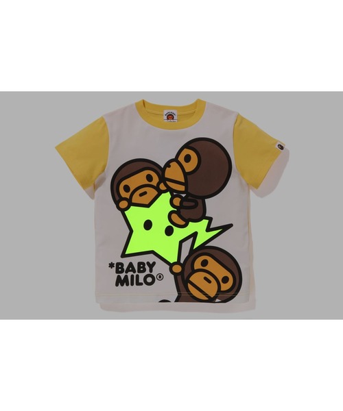 A BATHING APE(アベイシングエイプ)の「BABYILO STA GLOW IN THE DARK PANEL PRINT TEE(Tシャツ/カットソー・キッズ・イエロー/サックスブルー・130/110/120/90/140)」の6枚目の写真