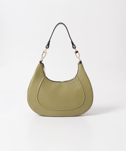 AULENTTI（オウレンティ）の「AULENTTI　レザーショルダーBAG（ハンドバッグ・レディース・オリーブ/ブラック・FREE）」の10枚目の写真