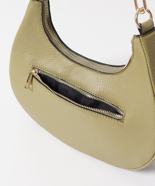 AULENTTI（オウレンティ）の「AULENTTI　レザーショルダーBAG（ハンドバッグ・レディース・オリーブ/ブラック・FREE）」の5枚目の写真