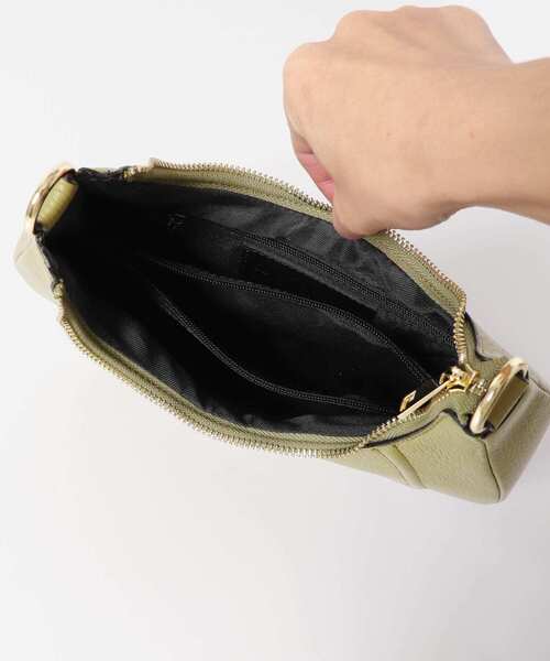 AULENTTI（オウレンティ）の「AULENTTI　レザーショルダーBAG（ハンドバッグ・レディース・オリーブ/ブラック・FREE）」の3枚目の写真