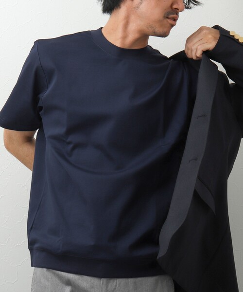 NOLLEY’S(ノーリーズ)の「《ビジカジ対応》シルケットスムース / 天竺 ジャケット用Tシャツ(Tシャツ/カットソー・メンズ・ネイビー/ブラック/ホワイト/ホワイト系その他/ダークグリーン/チャコールグレー・S/M/L/XL)」の20枚目の写真