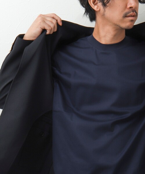 NOLLEY’S(ノーリーズ)の「《ビジカジ対応》シルケットスムース / 天竺 ジャケット用Tシャツ(Tシャツ/カットソー・メンズ・ネイビー/ブラック/ホワイト/ホワイト系その他/ダークグリーン/チャコールグレー・S/M/L/XL)」の21枚目の写真