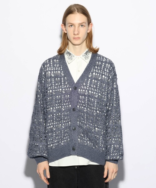 HARE（ハレ）の「ランダムスカシアミニットカーディガン(HARE)（カーディガン/ボレロ・メンズ・グレー/ブルー/ブラック・FREE）」の12枚目の写真