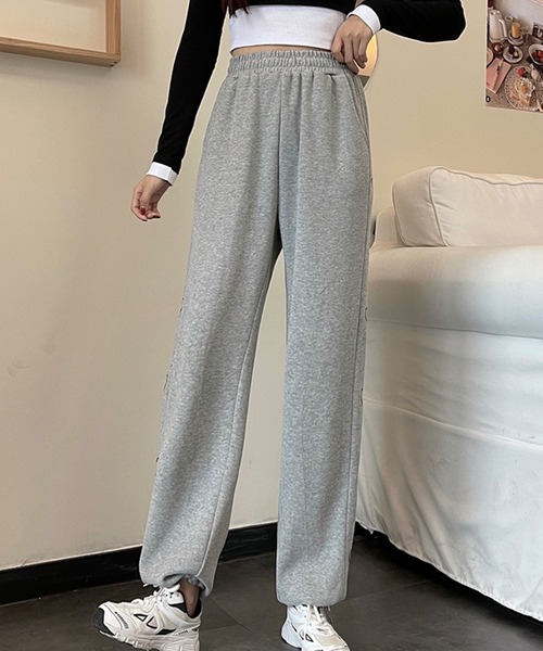 【専用】スーパーワイド コットン パンツ ＆ ダメージスウェット RUUBON スウェットパンツ ジャージ 「RUUBON」damage wide sweat