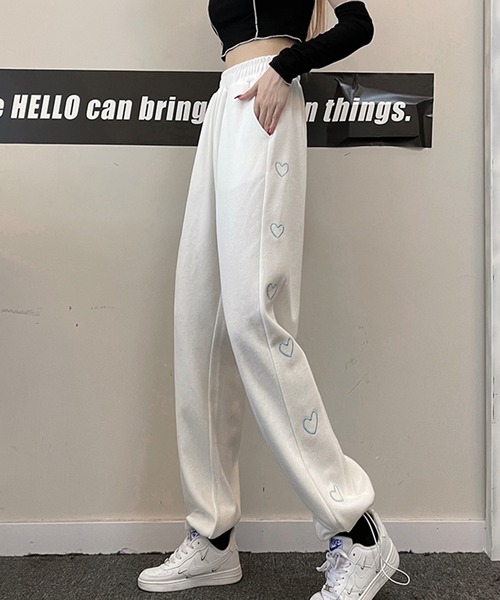 SHEPP(シープ)の「サイドハートライン スウェットパンツ(スウェットパンツ・レディース・ホワイト/ライトグレー/チャコール/ブラック・S/M/L)」の18枚目の写真