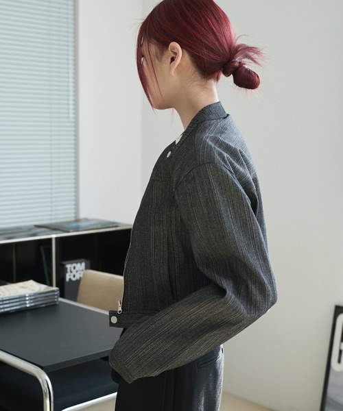 ジップアップ’90sミニマリズムクラシックデイリーデニムジャケット（テーラードジャケット）｜UNE MANSION（ユヌマンション）