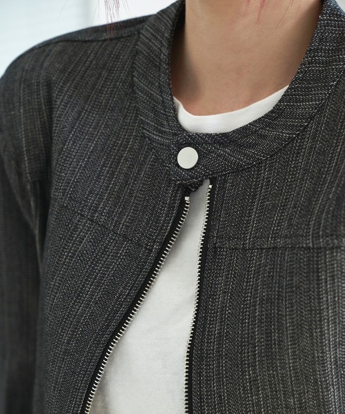 ジップアップ’90sミニマリズムクラシックデイリーデニムジャケット（テーラードジャケット）｜UNE MANSION（ユヌマンション）