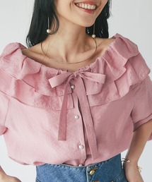 ラブティックボンボン　オフショルダー ピンク トップス La boutique BonBon｜ラブティックボンボンのトップス（ピンク