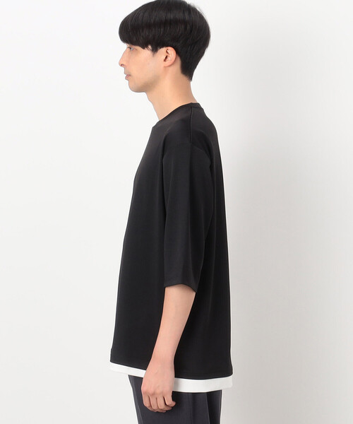 COMME CA ISM(コムサイズム)の「フェイクレイヤード 七分袖 Tシャツ(Tシャツ/カットソー・メンズ・ミント/グレイッシュベージュ/ブラック/ホワイト・MEDIUM/LARGE/X-LARGE)」の15枚目の写真