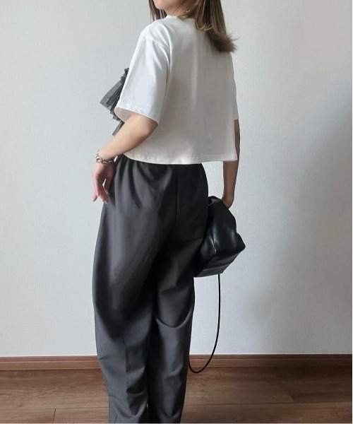 each（イーチ）の「チュールフリルビスチェ付Tシャツ（Tシャツ/カットソー・レディース・ブラック/ホワイト/ブラック系その他7/ホワイト×ブラック・FREE）」の21枚目の写真