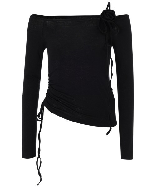 CRANK（クランク）の「A'GEM/9 × .kom 『CRANK/クランク』 ROSE STRING Off SHOULDER TOP/ローズオフショルダートップス（その他トップス・レディース・ブラック/ベージュ/ピンク・FREE）」の22枚目の写真