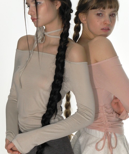 CRANK（クランク）の「A'GEM/9 × .kom 『CRANK/クランク』 ROSE STRING Off SHOULDER TOP/ローズオフショルダートップス（その他トップス・レディース・ブラック/ベージュ/ピンク・FREE）」の21枚目の写真