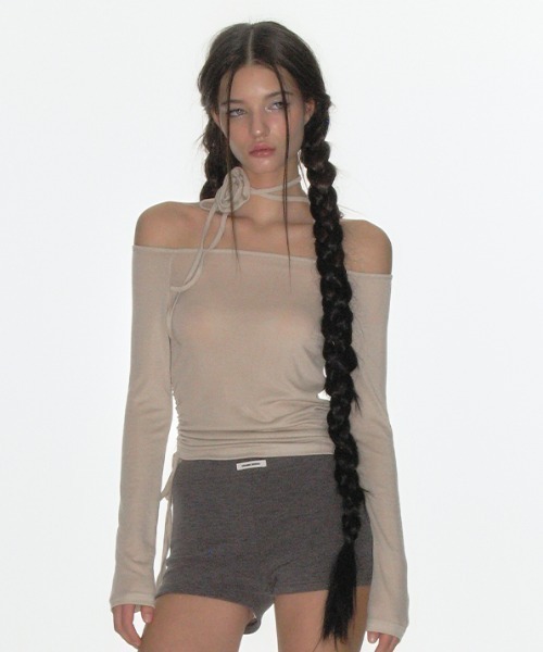 CRANK（クランク）の「A'GEM/9 × .kom 『CRANK/クランク』 ROSE STRING Off SHOULDER TOP/ローズオフショルダートップス（その他トップス・レディース・ブラック/ベージュ/ピンク・FREE）」の15枚目の写真