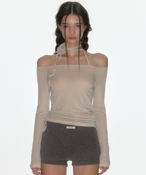 CRANK（クランク）の「A'GEM/9 × .kom 『CRANK/クランク』 ROSE STRING Off SHOULDER TOP/ローズオフショルダートップス（その他トップス・レディース・ブラック/ベージュ/ピンク・FREE）」の16枚目の写真