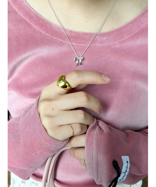 jumelle（ジュメロ）の「silver ribbon necklace（ネックレス・レディース・シルバー・FREE）」の6枚目の写真