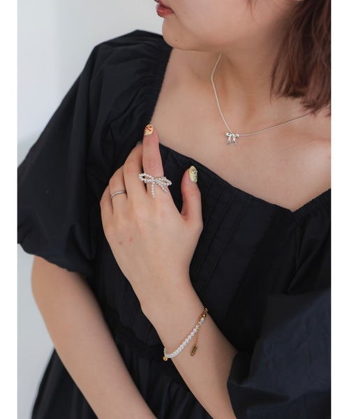 jumelle（ジュメロ）の「silver ribbon necklace（ネックレス・レディース・シルバー・FREE）」の22枚目の写真