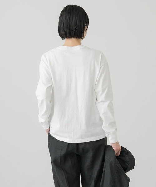 かぐれ（カグレ）の「クルーネック長袖カットソー（Tシャツ/カットソー・レディース・オフホワイト/オートミール・FREE）」の6枚目の写真