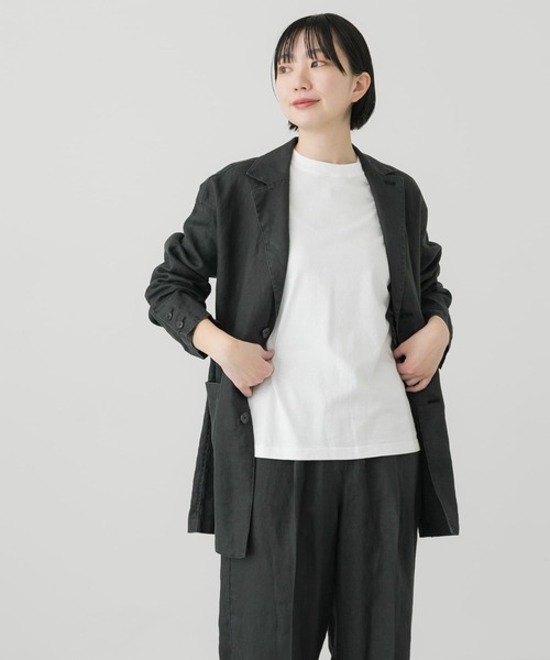 かぐれ（カグレ）の「クルーネック長袖カットソー（Tシャツ/カットソー・レディース・オフホワイト/オートミール・FREE）」の9枚目の写真