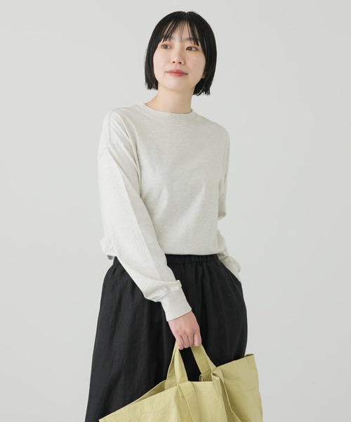 かぐれ（カグレ）の「クルーネック長袖カットソー（Tシャツ/カットソー・レディース・オフホワイト/オートミール・FREE）」の21枚目の写真