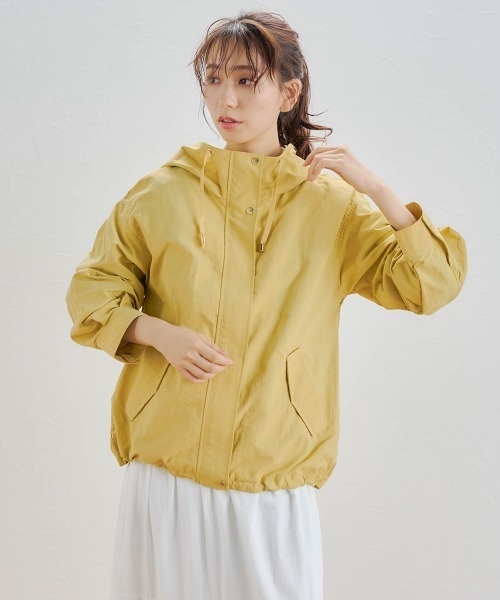 Droite lautreamont(ドロワットロートレアモン)の「【WEB別注】ナイロンミニグログランマウンテンパーカー(マウンテンパーカー・レディース・オフホワイト/イエロー/カーキ/ネイビー・M)」の9枚目の写真