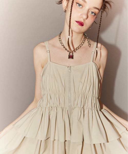 Candy Stripper（キャンディストリッパー）の「FRONT ZIP ワンピース（ワンピース・レディース・ベージュ/ブラック・2）」の12枚目の写真