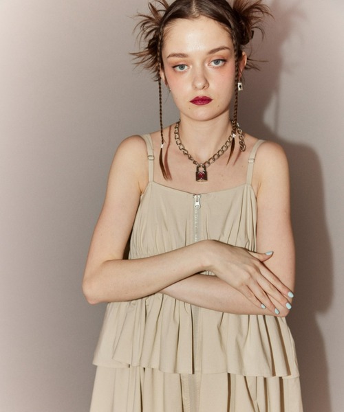 Candy Stripper（キャンディストリッパー）の「FRONT ZIP ワンピース（ワンピース・レディース・ベージュ/ブラック・2）」の11枚目の写真