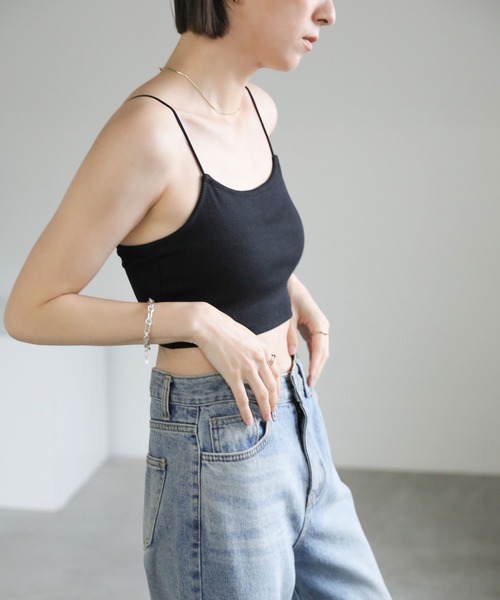 セール】【サイズ展開あり】カップ付きショートキャミソール
