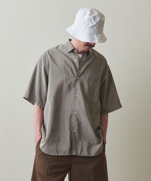 定価1.7万 シルク混 steven alan レギュラーカラーシャツ M 特価 Steven Alan＞ コットン/シルク/リネン チェック レギュラー