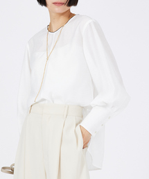 エアリータックスリーブブラウス/オフィスカジュアル