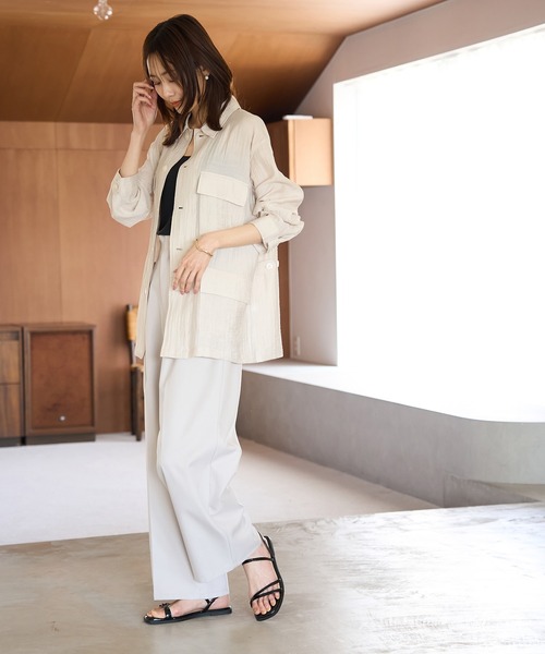 セール】サテン切替キャミソール（キャミソール）｜ROPE' PICNIC（ロペ