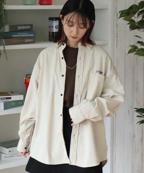GERRY（ジェリー）の「【GERRY/ジェリー】ワンポイントロゴ ロングスリーブ コーデュロイシャツ（シャツ/ブラウス・メンズ・アイボリー/ネイビー/ブラウン/ダークグレー/マルチ/ワイン・LL/L/M）」の2枚目の写真