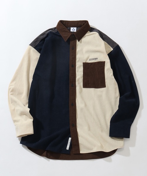 GERRY（ジェリー）の「【GERRY/ジェリー】ワンポイントロゴ ロングスリーブ コーデュロイシャツ（シャツ/ブラウス・メンズ・アイボリー/ネイビー/ブラウン/ダークグレー/マルチ/ワイン・LL/L/M）」の16枚目の写真